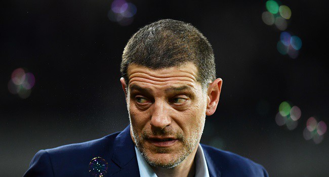 LONDON, ENGLAND - OCTOBER 26: Slaven Bilic, Manager of West Ham United, looks onduring the EFL Cup fourth round match between West Ham United and Chelsea at The London Stadium on October 26, 2023 in London, England.  (Photo by Dan Mullan/Getty Images)
